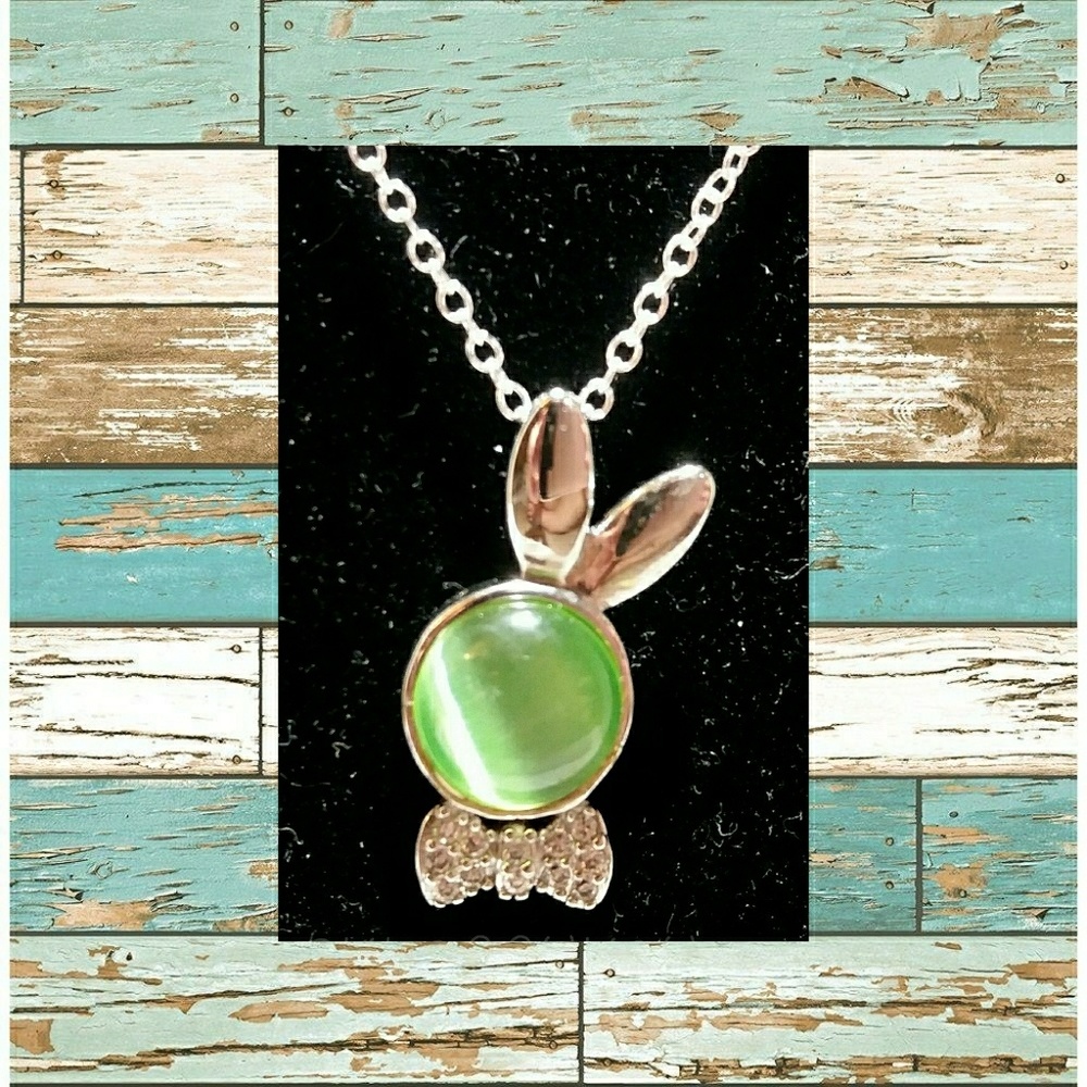 S925 Green Opal Pendant Necklace